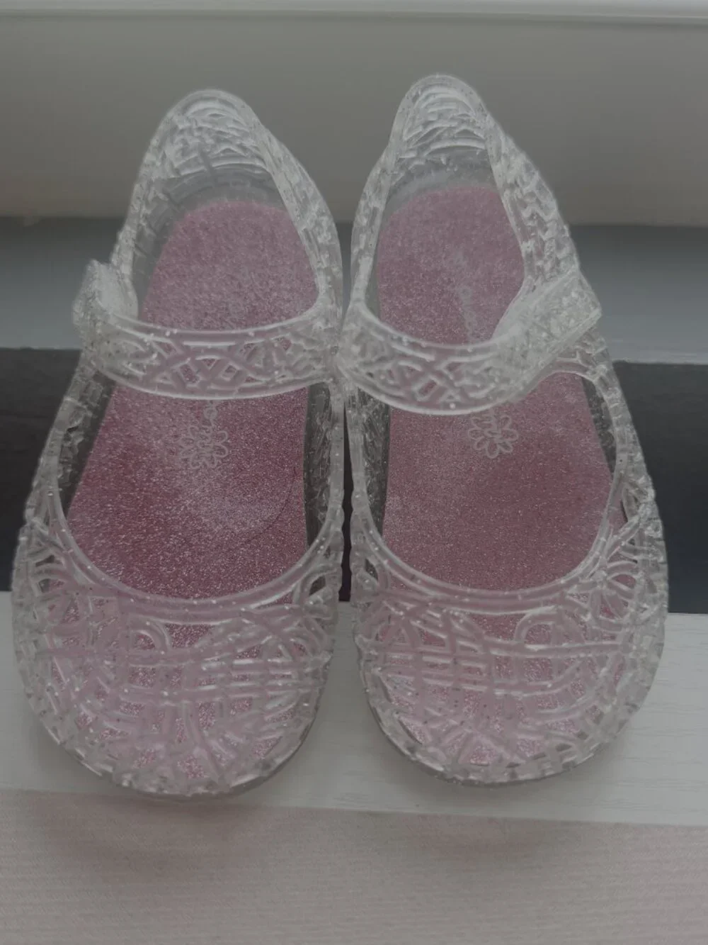 Pink Glitter Jelly Sandals Baby/Toddler Size 4